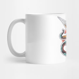 Eagle and Snake Battle Tattoo Design Mug